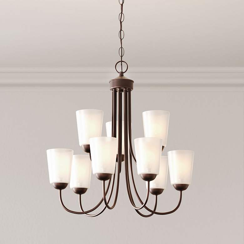 Image 1 Millennium Lighting Ivey Lake 25 1/4" Wide 9-Light Tiered Chandelier