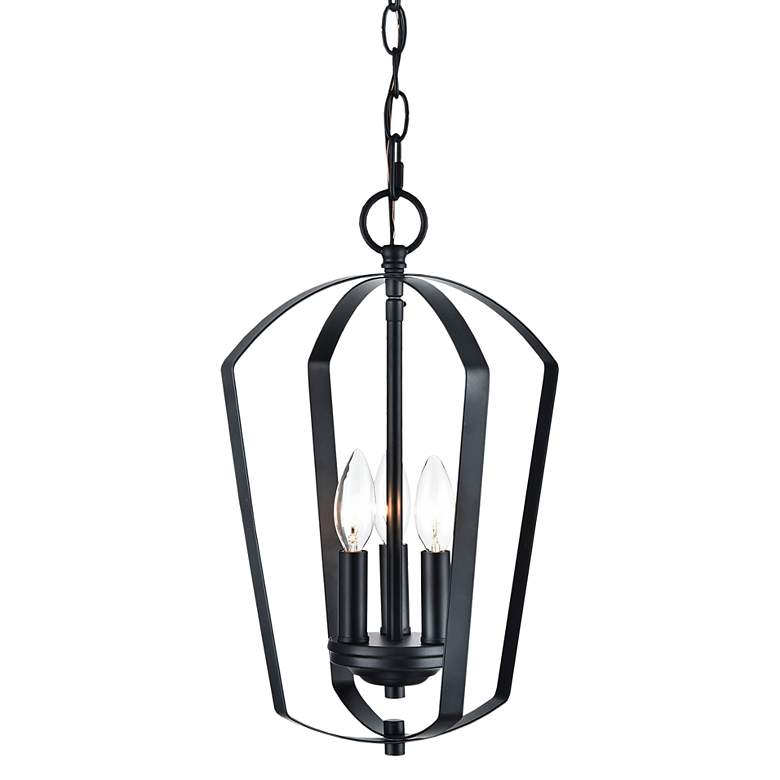 Image 1 Millennium Lighting Ivey Lake 3 Light 17" Pendant Fixture in Matte Bla