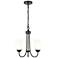 Millennium Lighting Ivey Lake 3 Light Chandelier Fixture in Matte Black