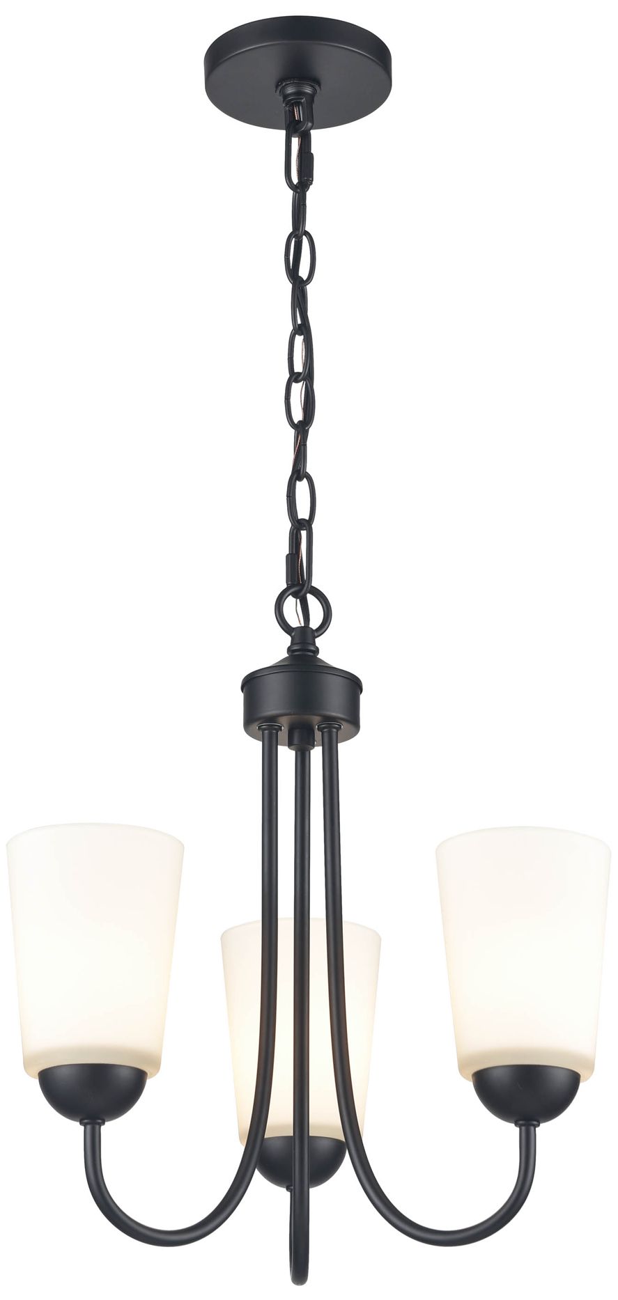 Image 2 Millennium Lighting Ivey Lake 3 Light Chandelier Fixture in Matte Black more views