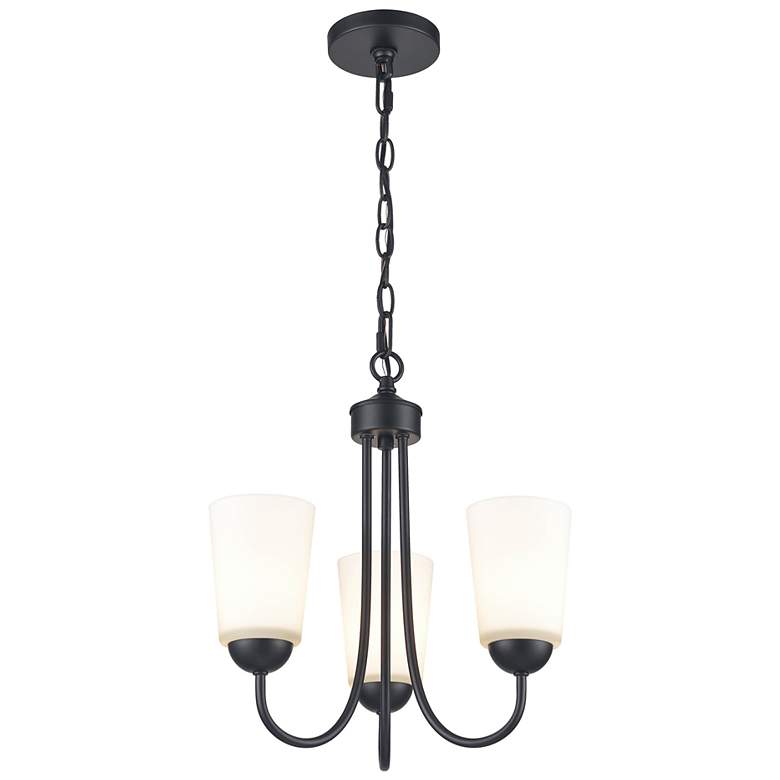 Image 2 Millennium Lighting Ivey Lake 3 Light Chandelier Fixture in Matte Black more views