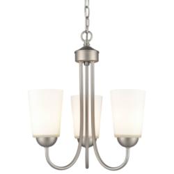 Millennium Lighting Ivey Lake 3 Light Chandelier Fixture in Satin Nickel