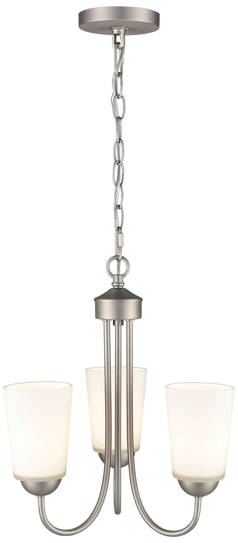 Image 3 Millennium Lighting Ivey Lake 3 Light Chandelier Fixture in Satin Nickel more views