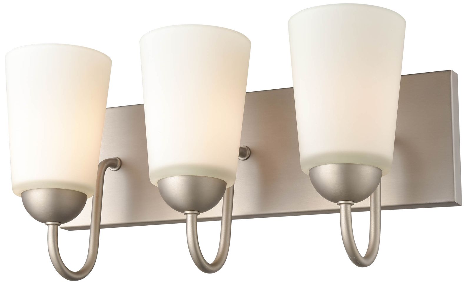 Image 3 Millennium Lighting Ivey Lake 3 Light Vanity Fixture in Satin Nickel more views