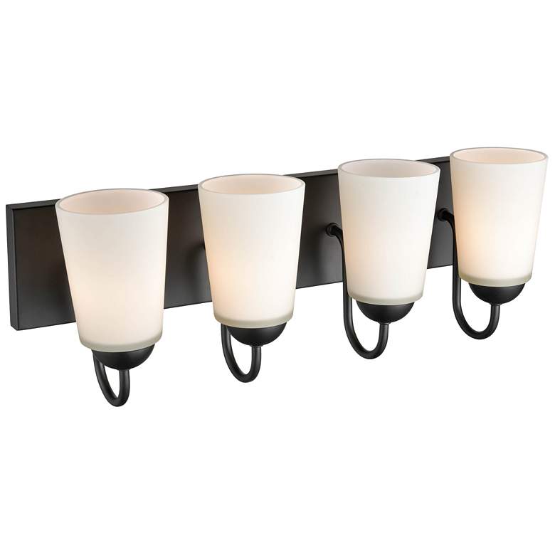 Image 1 Millennium Lighting Ivey Lake 4 Light Vanity Fixture in Matte Black