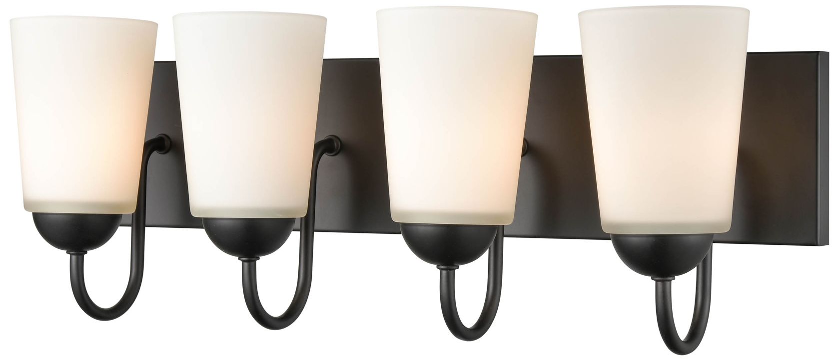Image 2 Millennium Lighting Ivey Lake 4 Light Vanity Fixture in Matte Black more views