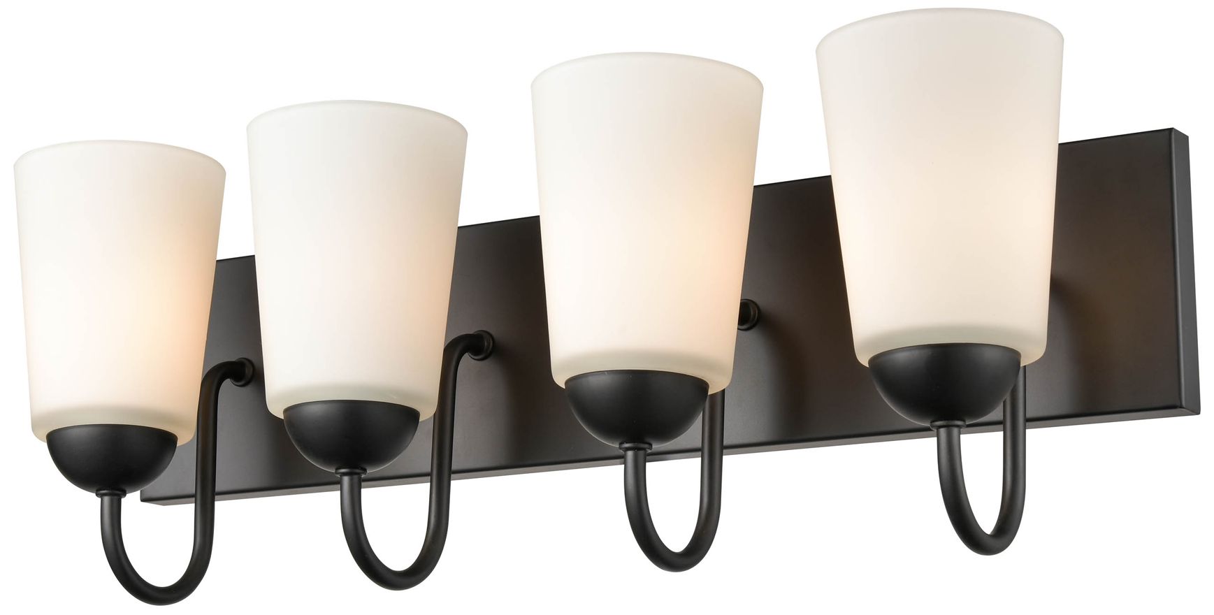 Image 3 Millennium Lighting Ivey Lake 4 Light Vanity Fixture in Matte Black more views