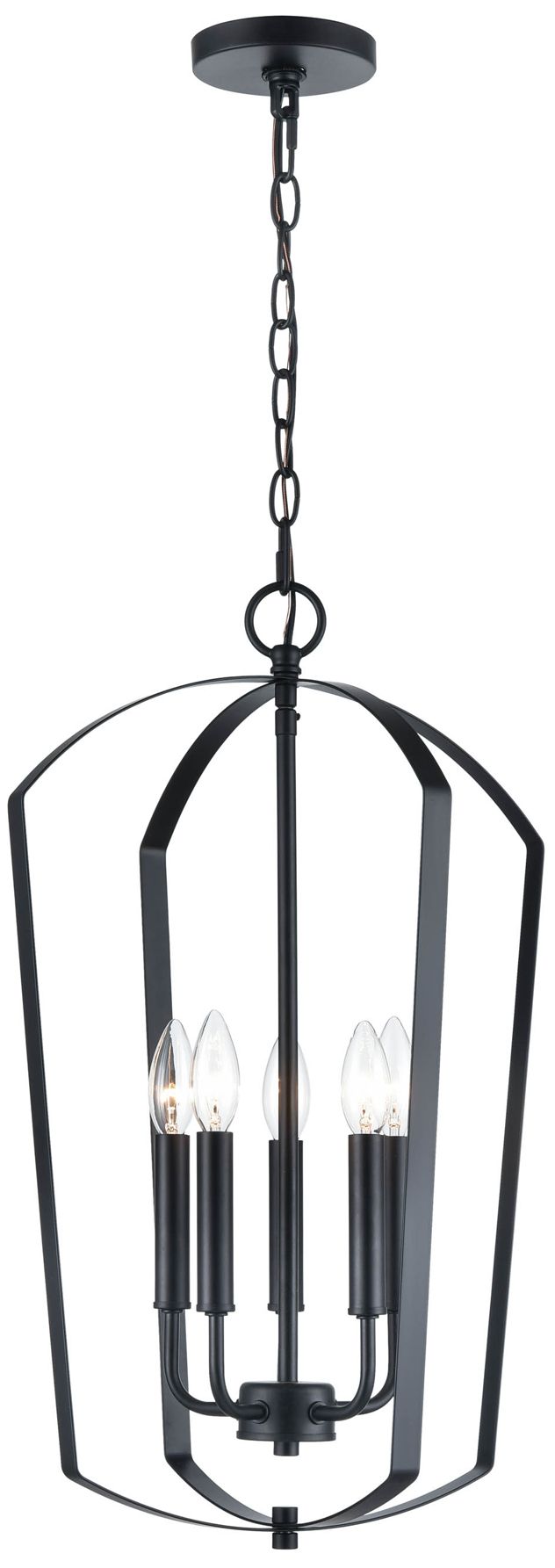 Image 2 Millennium Lighting Ivey Lake 5 Light 8.5" Pendant Fixture in Matte Bl more views