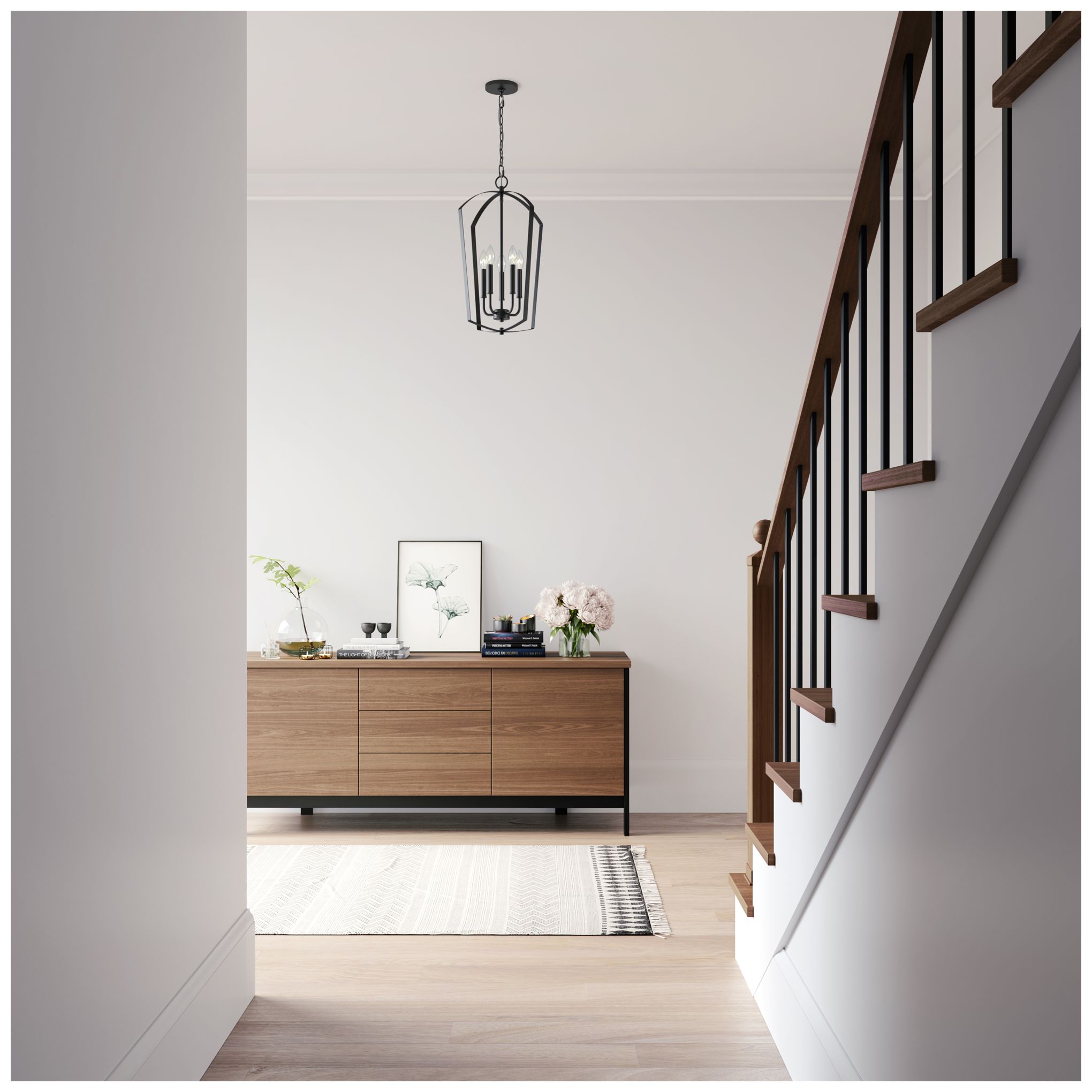 Image 3 Millennium Lighting Ivey Lake 5 Light 8.5" Pendant Fixture in Matte Bl more views