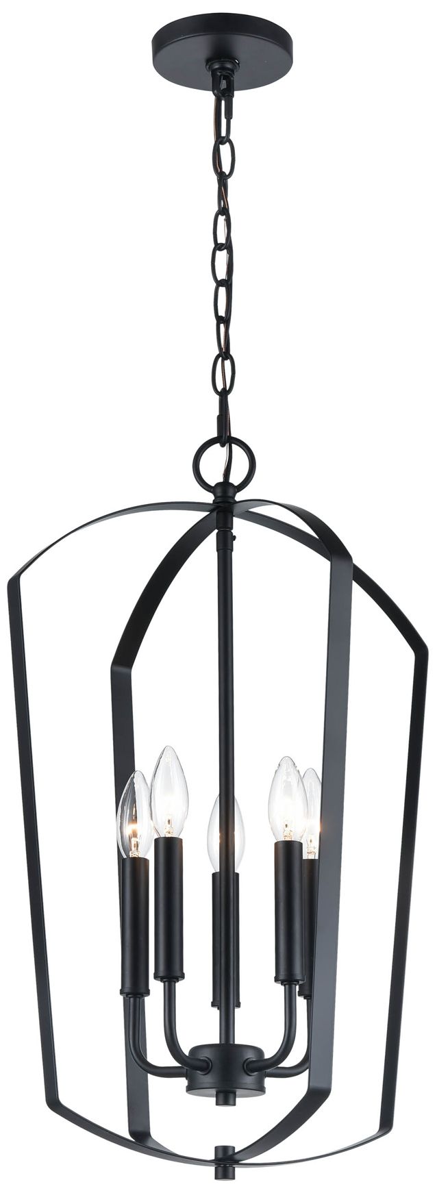 Image 4 Millennium Lighting Ivey Lake 5 Light 8.5" Pendant Fixture in Matte Bl more views
