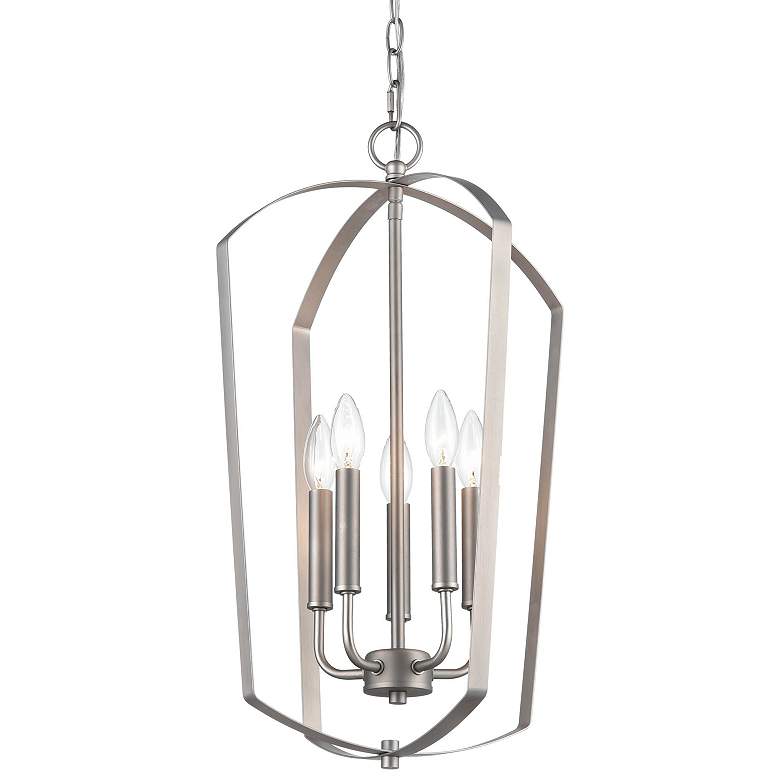 Image 2 Millennium Lighting Ivey Lake 5 Light 8.5" Pendant Fixture in Satin Ni