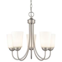Millennium Lighting Ivey Lake 5 Light Chandelier Fixture in Satin Nickel