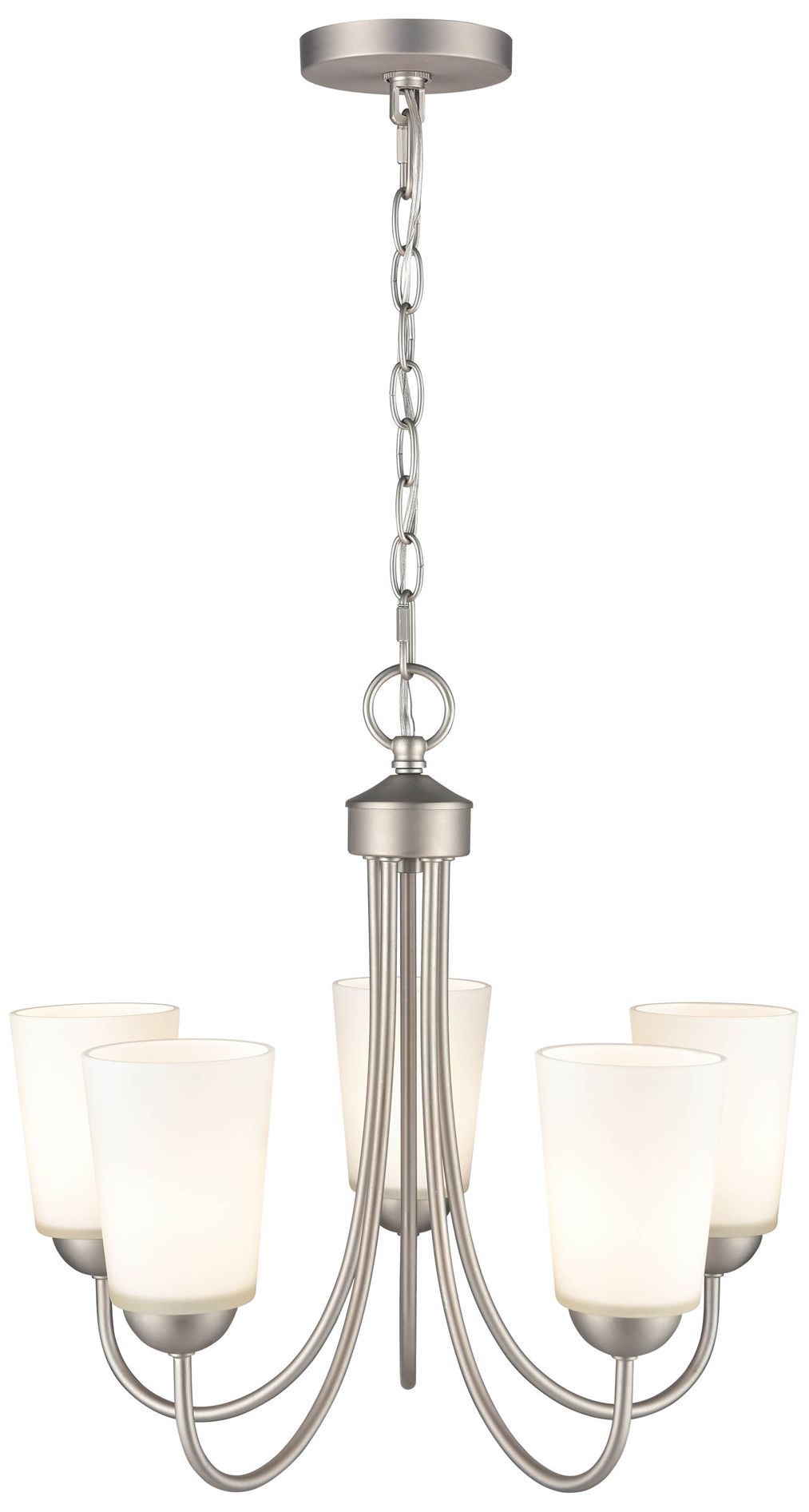 Image 3 Millennium Lighting Ivey Lake 5 Light Chandelier Fixture in Satin Nickel more views