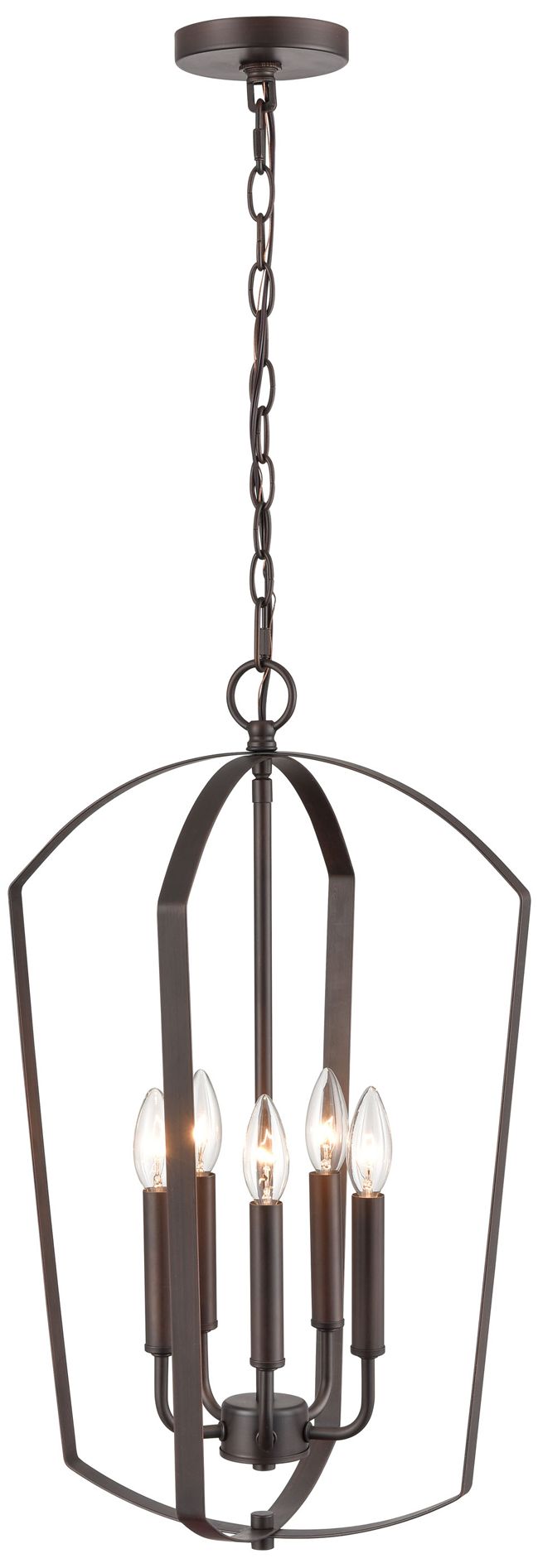 Image 2 Millennium Lighting Ivey Lake 5 Light Pendant Fixture in Rubbed Bronze more views