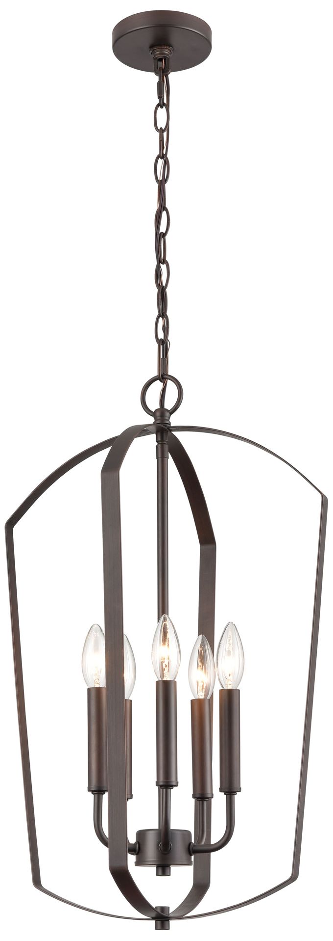 Image 3 Millennium Lighting Ivey Lake 5 Light Pendant Fixture in Rubbed Bronze more views