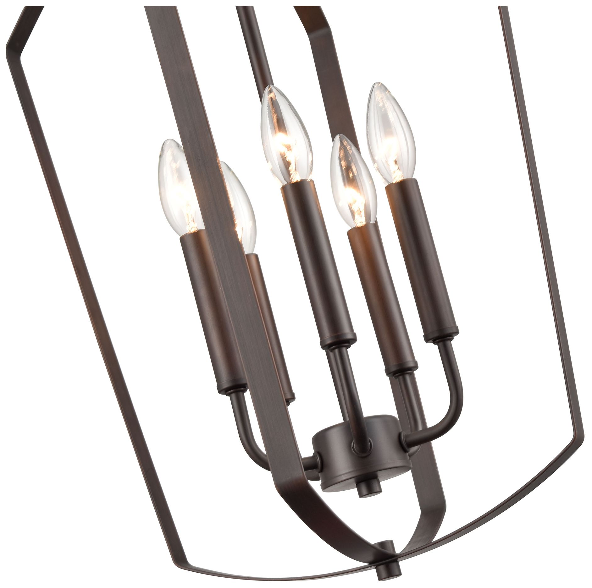 Image 4 Millennium Lighting Ivey Lake 5 Light Pendant Fixture in Rubbed Bronze more views