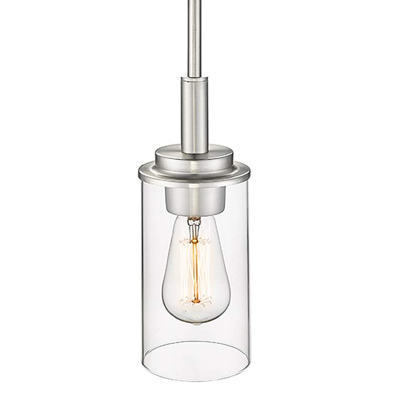 Image 2 Millennium Lighting Janna 1 Light Mini-Pendant Fixture in Brushed Nickel more views