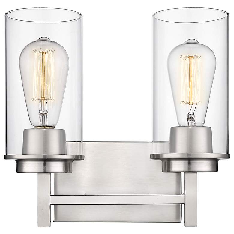 Image 1 Millennium Lighting Janna 2 Light Vanity Fixture in Brushed Nickel