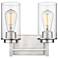 Millennium Lighting Janna 2 Light Vanity Fixture in Brushed Nickel
