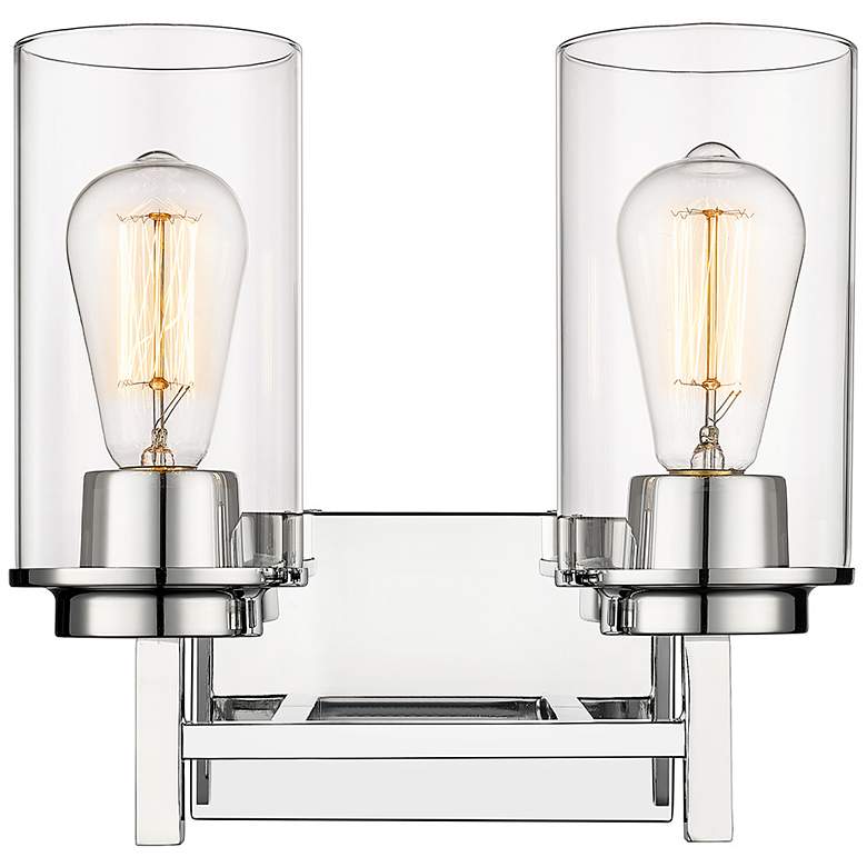 Image 1 Millennium Lighting Janna 2 Light Vanity Fixture in Chrome
