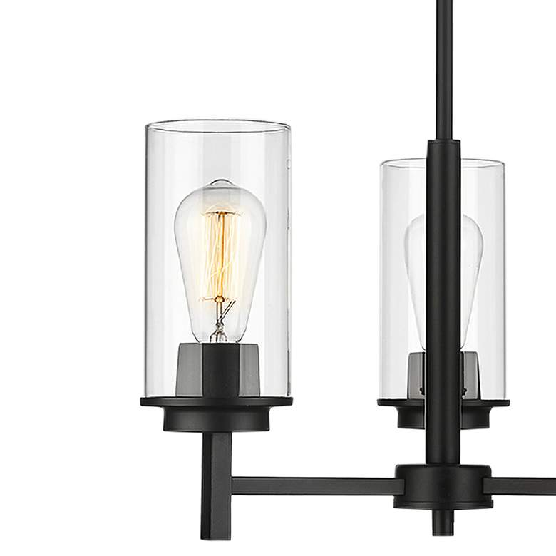Image 2 Millennium Lighting Janna 3 Light Chandelier Fixture in Matte Black more views