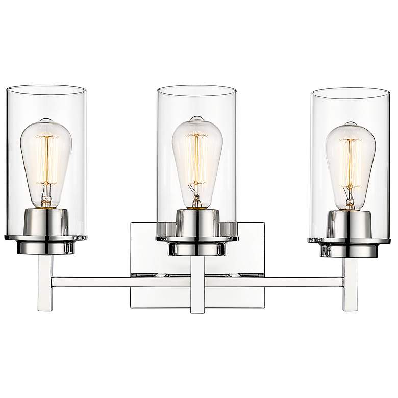 Image 1 Millennium Lighting Janna 3 Light Vanity Fixture in Chrome