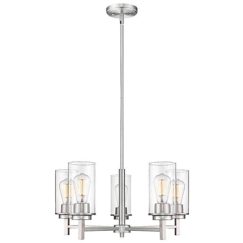 Image 1 Millennium Lighting Janna 5 Light Chandelier Fixture in Brushed Nickel