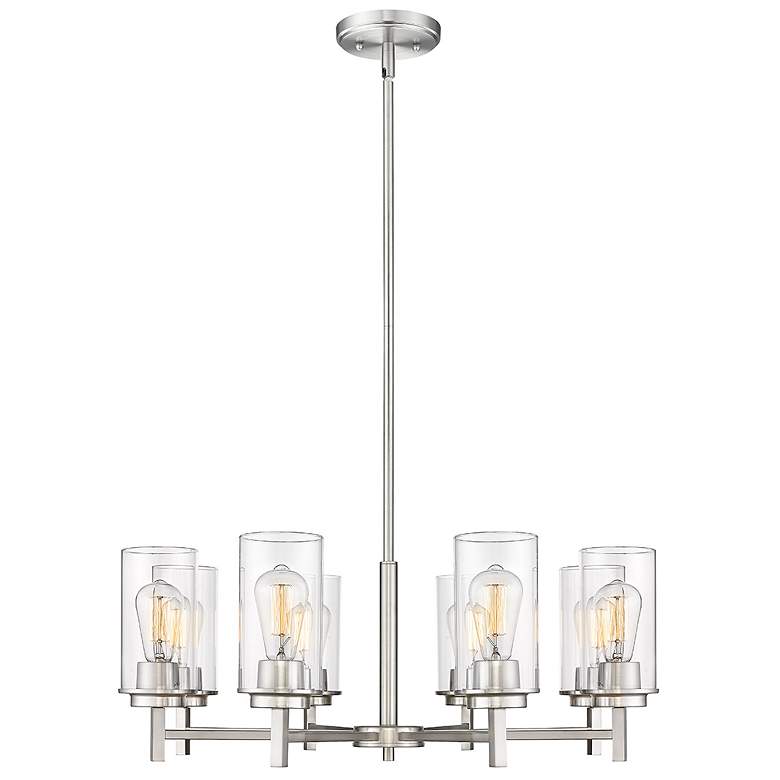 Image 1 Millennium Lighting Janna 8 Light Chandelier in Brushed Nickel