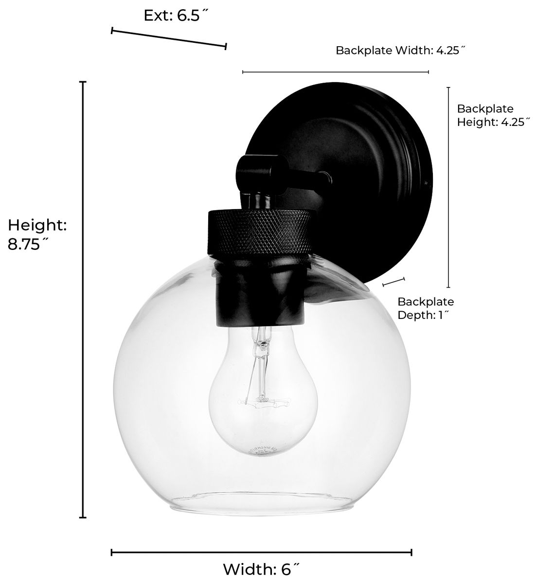 Image 5 Millennium Lighting Jonatan 1-Light Indoor Wall Sconce in Matte Black more views