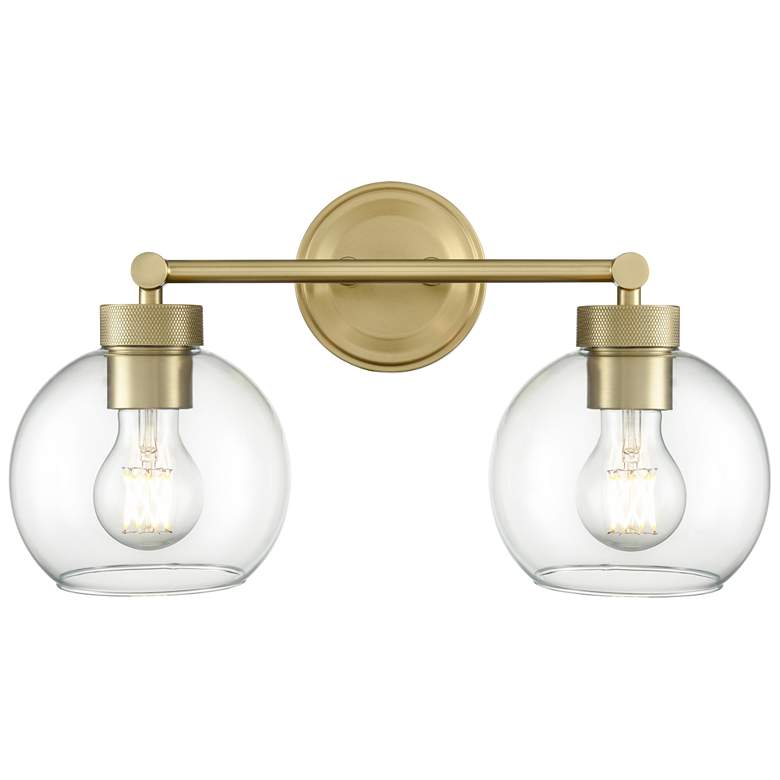 Image 1 Millennium Lighting Jonatan 2-Light Vanity Light in Vintage Brass