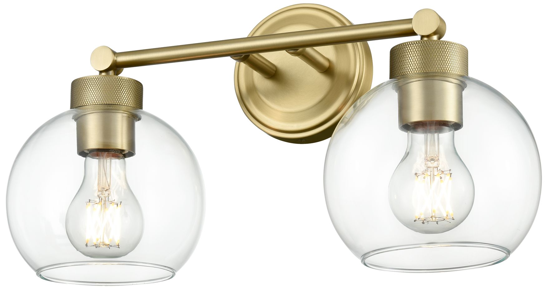 Image 2 Millennium Lighting Jonatan 2-Light Vanity Light in Vintage Brass more views