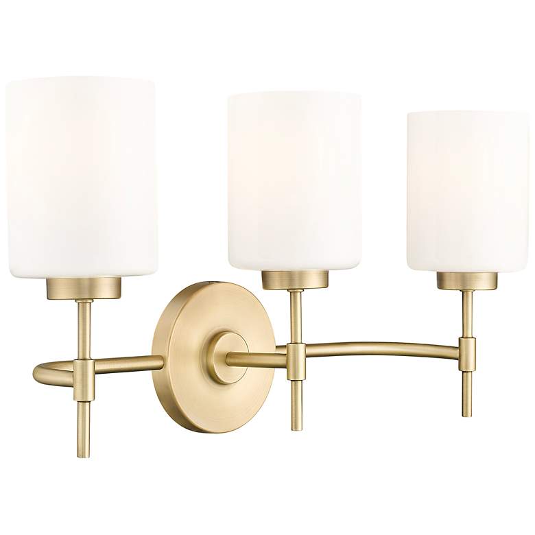 Image 2 Millennium Lighting Keylee 22" 3-Light Vintage Brass Vanity Bath Light more views