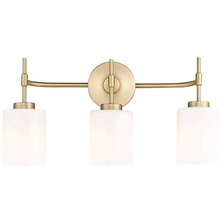 Image 3 Millennium Lighting Keylee 22" 3-Light Vintage Brass Vanity Bath Light more views