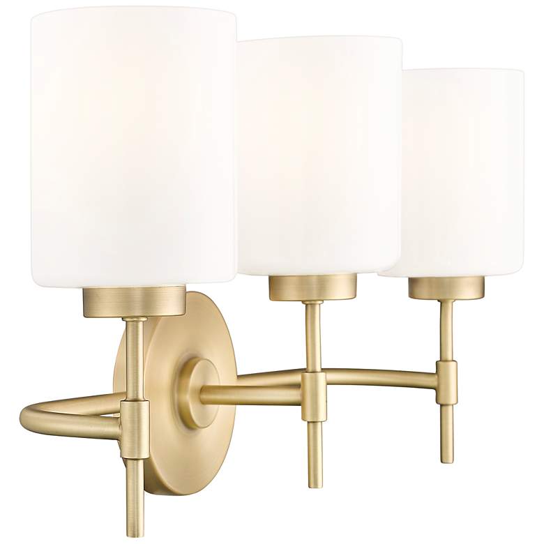 Image 4 Millennium Lighting Keylee 22" 3-Light Vintage Brass Vanity Bath Light more views