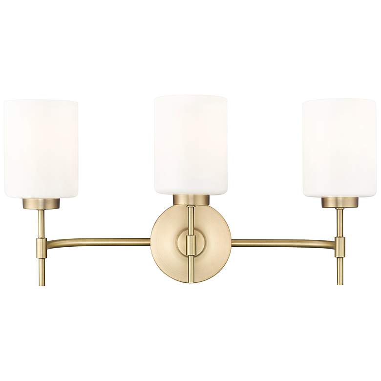 Image 5 Millennium Lighting Keylee 22" 3-Light Vintage Brass Vanity Bath Light more views