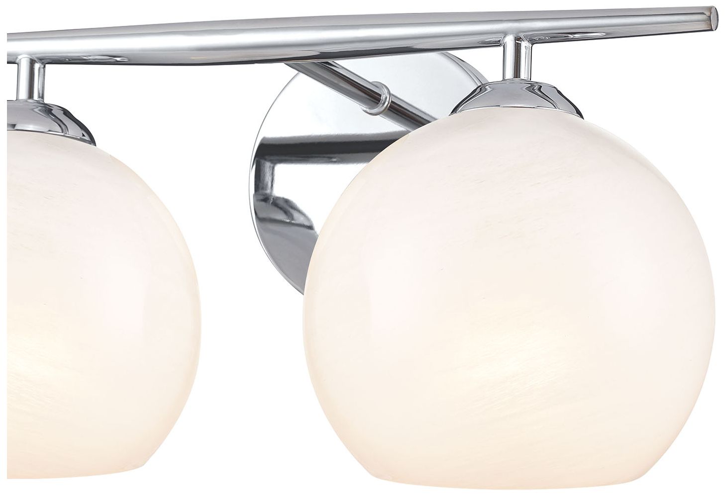 Image 7 Millennium Lighting Kimorra 2-Light Vanity - Chrome with White Cloud Glass more views