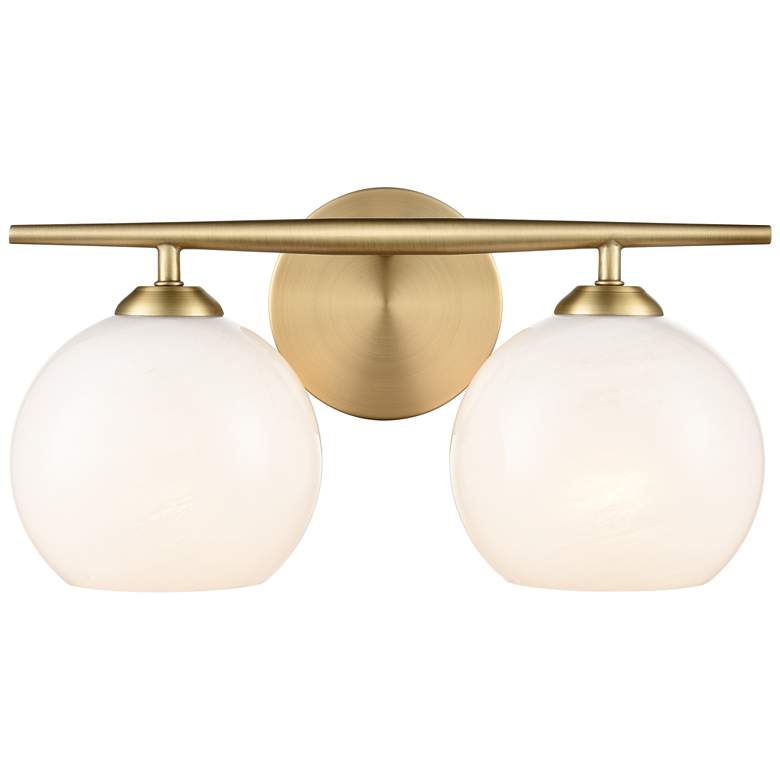Image 1 Millennium Lighting Kimorra 2-Light Vanity Light in Vintage Brass