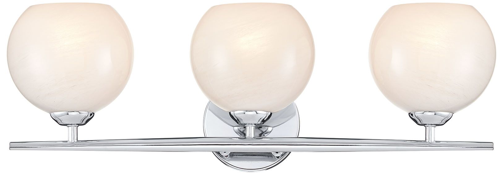 Millennium Lighting Kimorra 3-Light Vanity - Chrome with White Cloud Glass