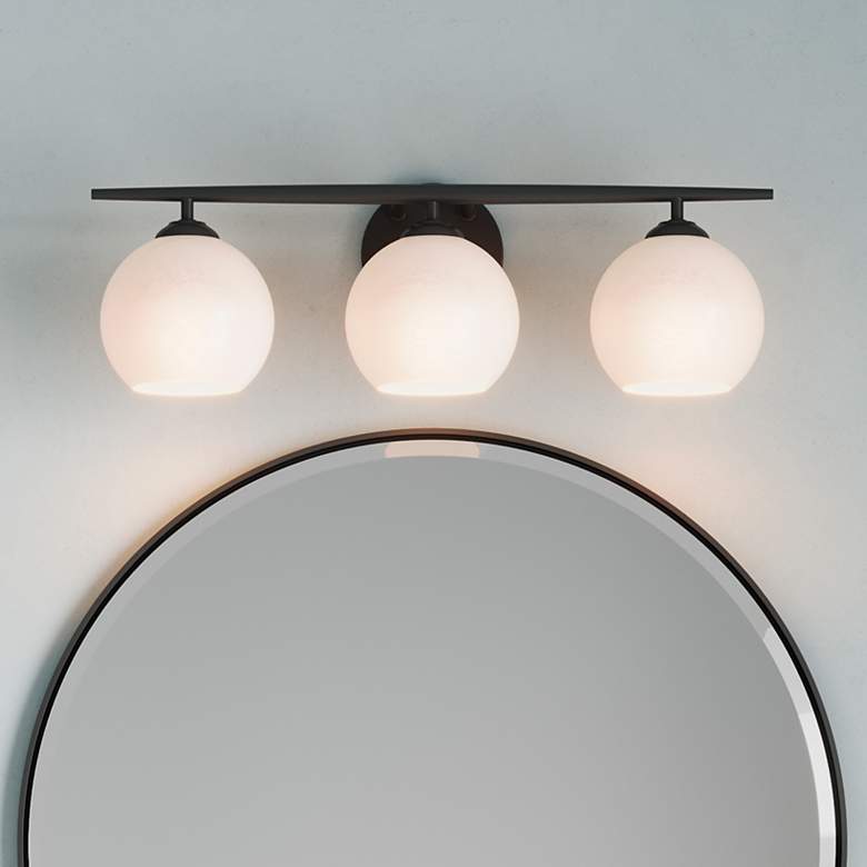Image 1 Millennium Lighting Kimorra 3-Light Vanity Light in Matte Black