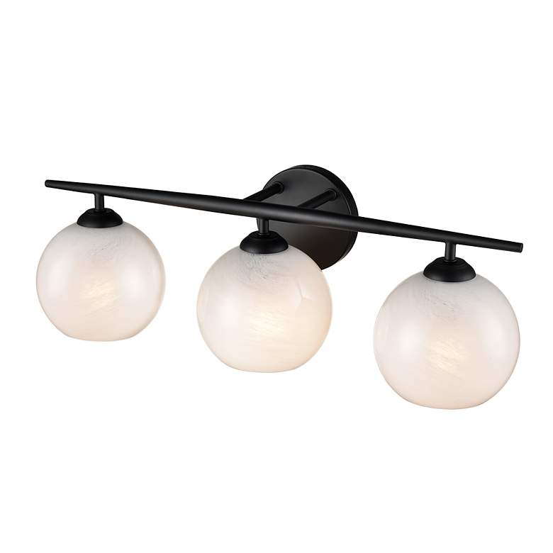 Image 4 Millennium Lighting Kimorra 3-Light Vanity Light in Matte Black more views