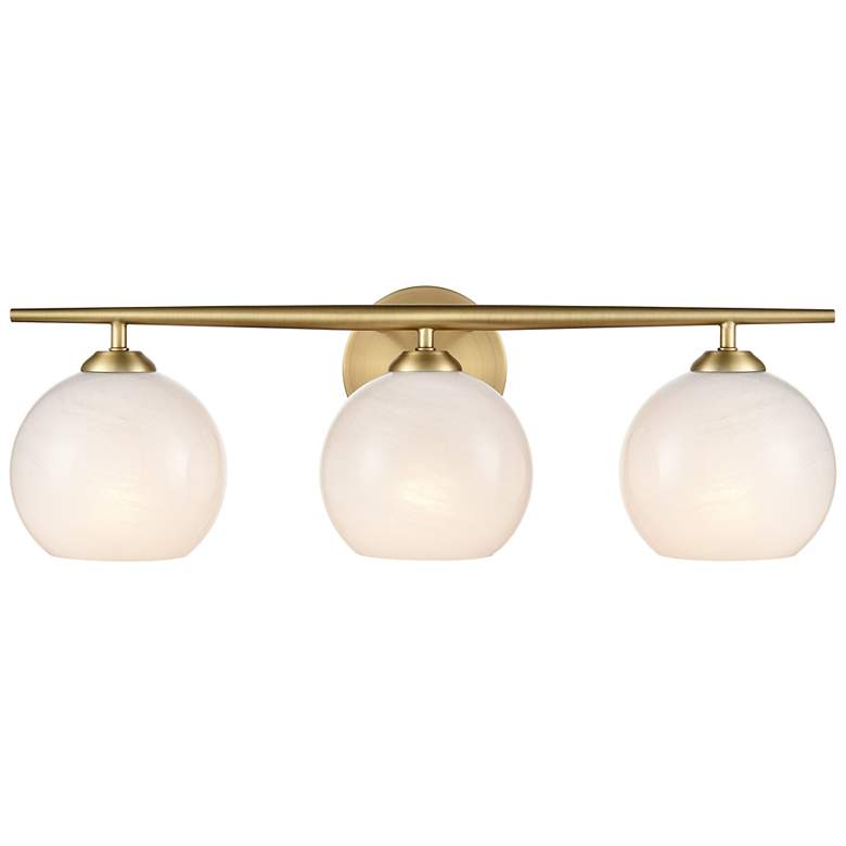 Image 2 Millennium Lighting Kimorra 3-Light Vanity Light in Vintage Brass