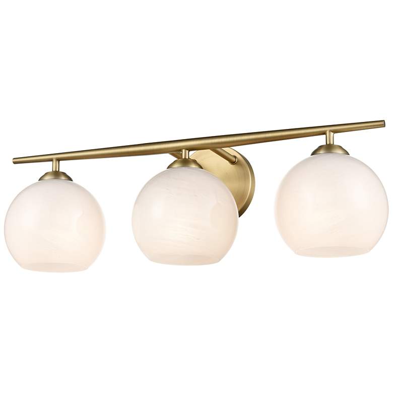 Image 3 Millennium Lighting Kimorra 3-Light Vanity Light in Vintage Brass more views