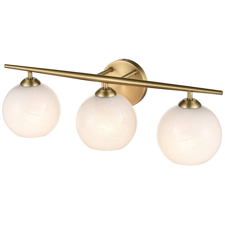 Image 4 Millennium Lighting Kimorra 3-Light Vanity Light in Vintage Brass more views