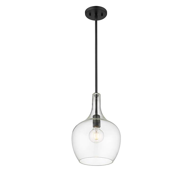 Image 4 Millennium Lighting Lamara 1-Light Pendant in Matte Black more views