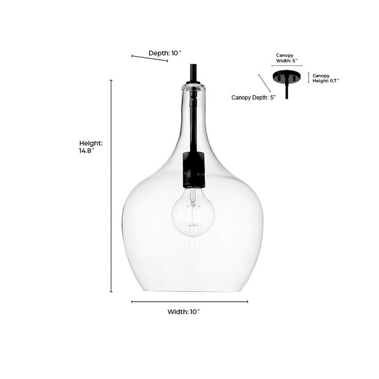 Image 7 Millennium Lighting Lamara 1-Light Pendant in Matte Black more views