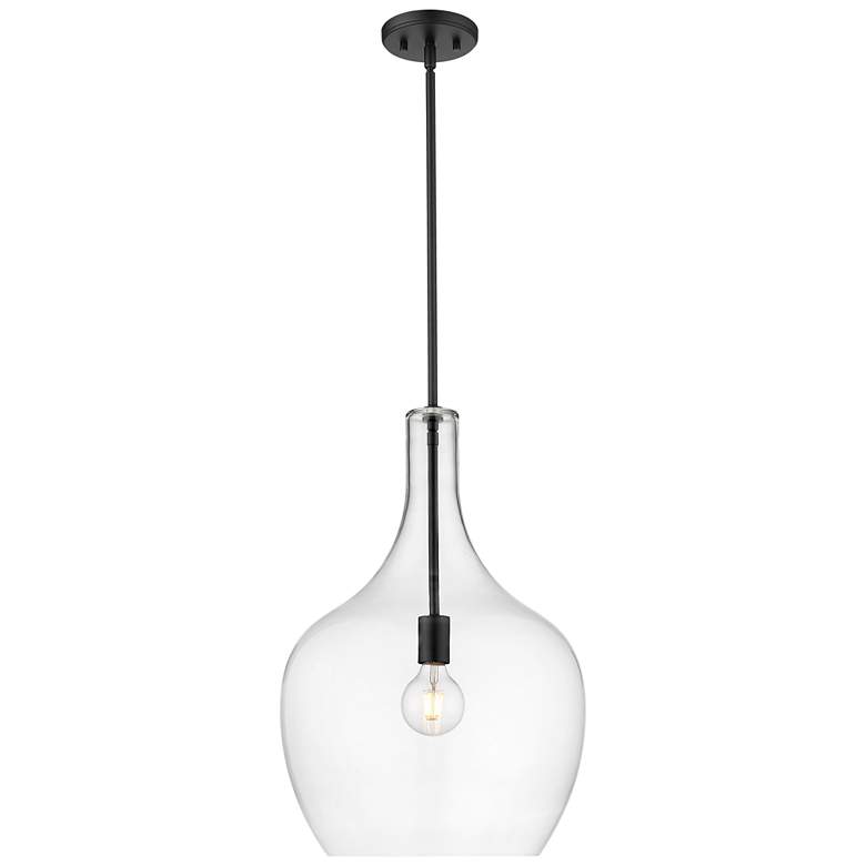 Image 1 Millennium Lighting Lamara 1-Light Pendant in Matte Black