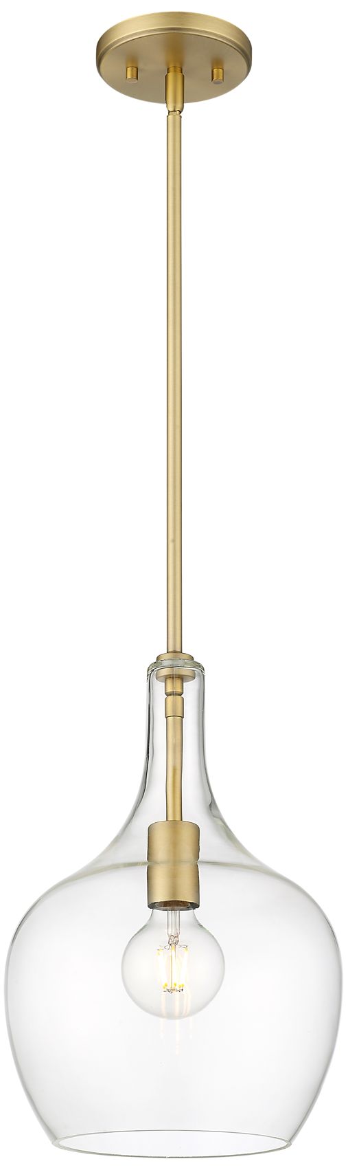 Image 2 Millennium Lighting Lamara 1-Light Pendant in Vintage Brass more views