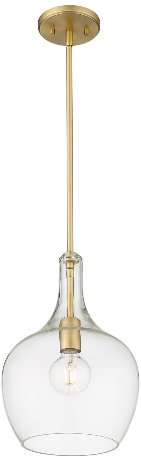 Image 3 Millennium Lighting Lamara 1-Light Pendant in Vintage Brass more views