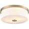 Millennium Lighting Laphia 13 1/4" Modern Opal and Gold Ceiling Light