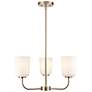 2_Millennium Lighting Laphia 21" Wide 3-Light Modern Gold Chandelier more views